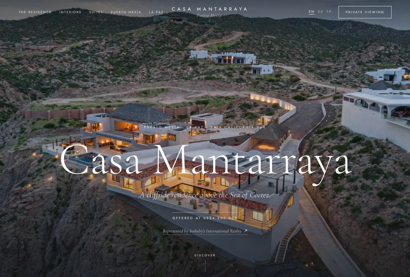 Screenshot of Casa Mantarraya